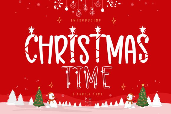 Christmas Time Display Font for Holiday Branding Projects