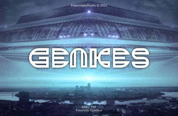 Genkes: A Cool Futuristic Display Font for Crafts