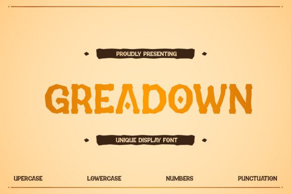 Greadown: A Cool Vintage Display Font for Editorial Design