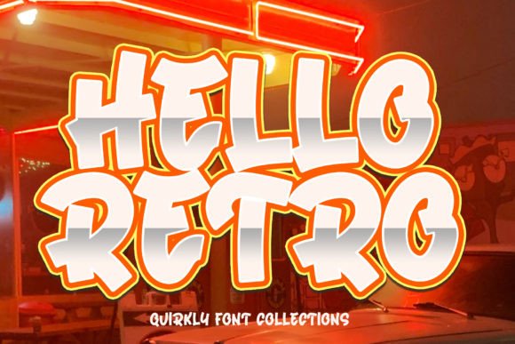 Hello Retro Display Font for Magazines and Crafts