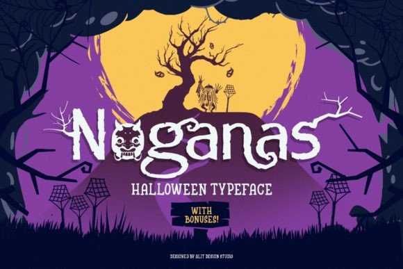 Noganas: A Creepy Display Font for Handmade Crafts