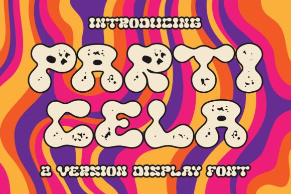 Particela: A Groovy Display Font for Retro Branding