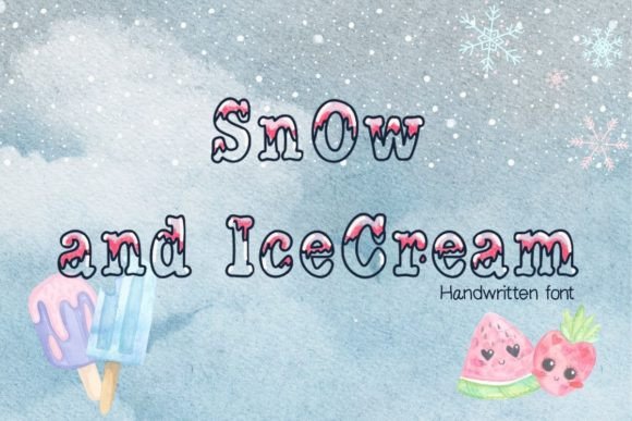 Snow and Icecream Display Font for Fresh, Icy Web Designs
