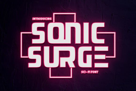 Sonic Surge: A Futuristic Display Font for Modern Publishing