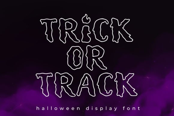 Trick or Track Display Font for Halloween Campaign Graphics